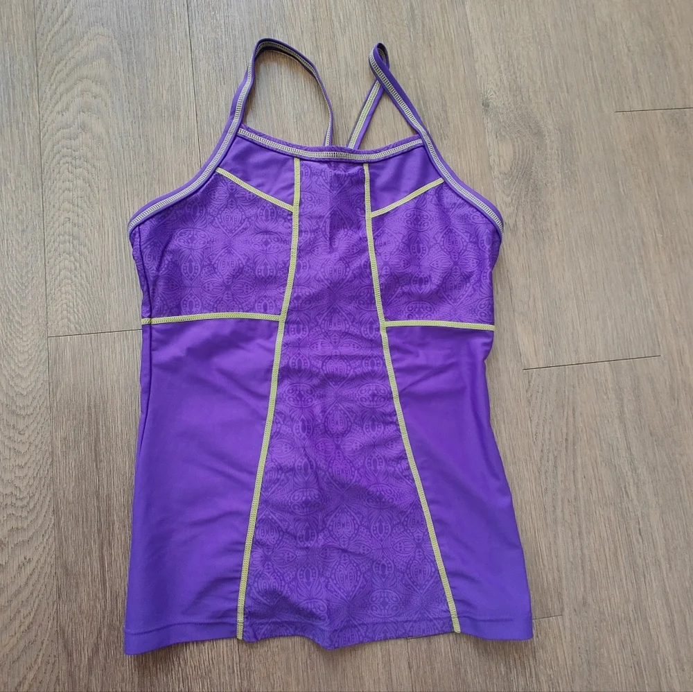 Athleta Dive In Medley Tankini Swimsuit Top in Electric Purple
